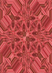 Machine Washable Transitional Orange Rug, wshpat3671rd