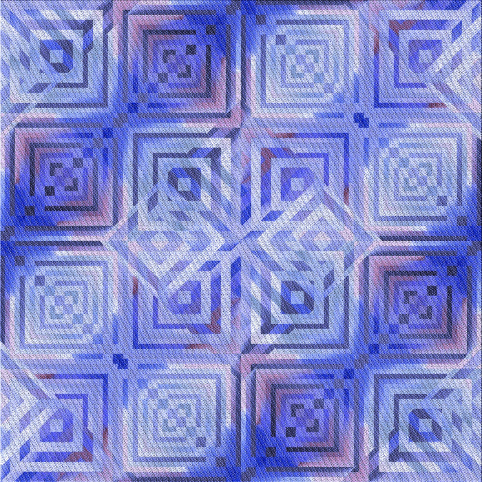 Round Patterned Sky Blue Rug, pat3672blu