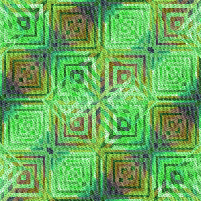 Round Machine Washable Transitional Dark Lime Green Rug, wshpat3672grn