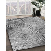 Patterned Smokey Gray Rug, pat3672gry