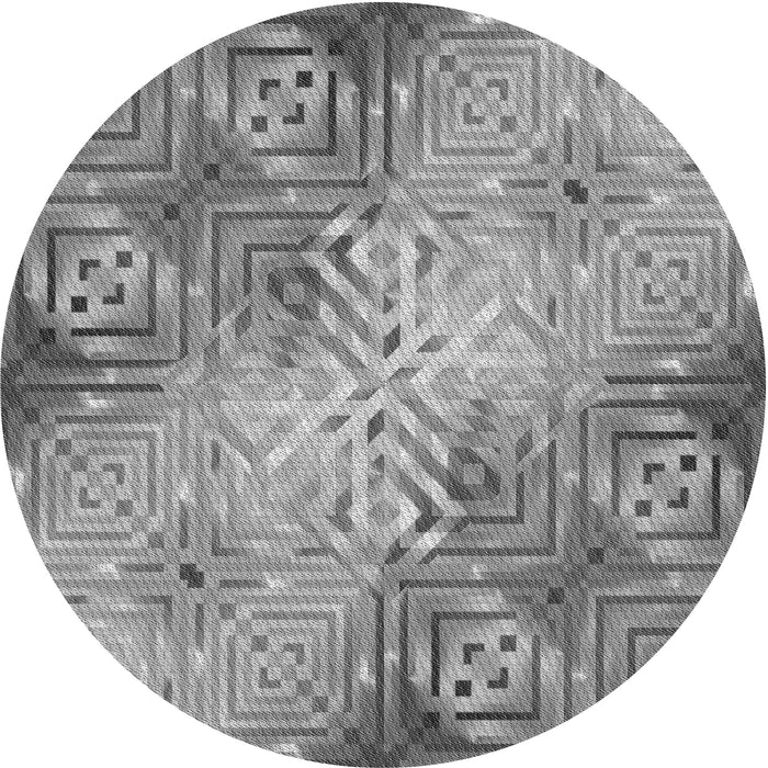 Square Patterned Smokey Gray Rug, pat3672gry