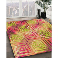 Patterned Yellow Rug, pat3672org