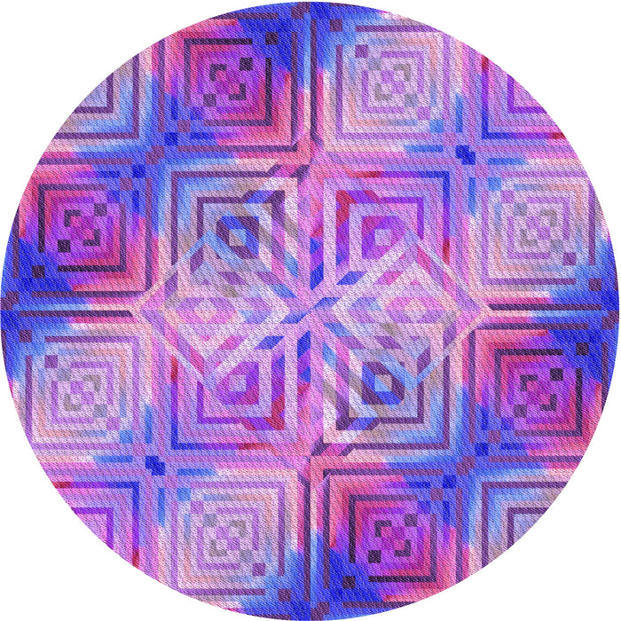 Square Patterned Bright Lilac Purple Rug, pat3672pur