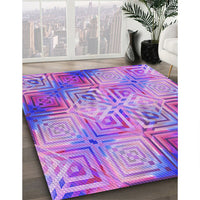 Patterned Bright Lilac Purple Rug, pat3672pur