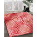 Machine Washable Transitional Red Rug in a Family Room, wshpat3672rd