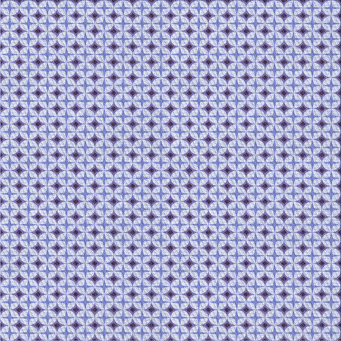 Round Patterned Blue Rug, pat3673blu