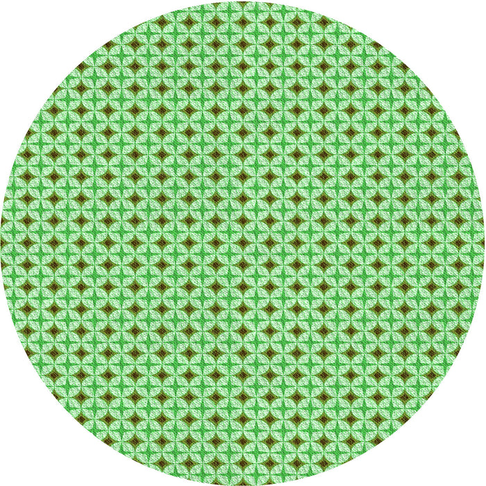 Square Patterned Jade Green Rug, pat3673grn