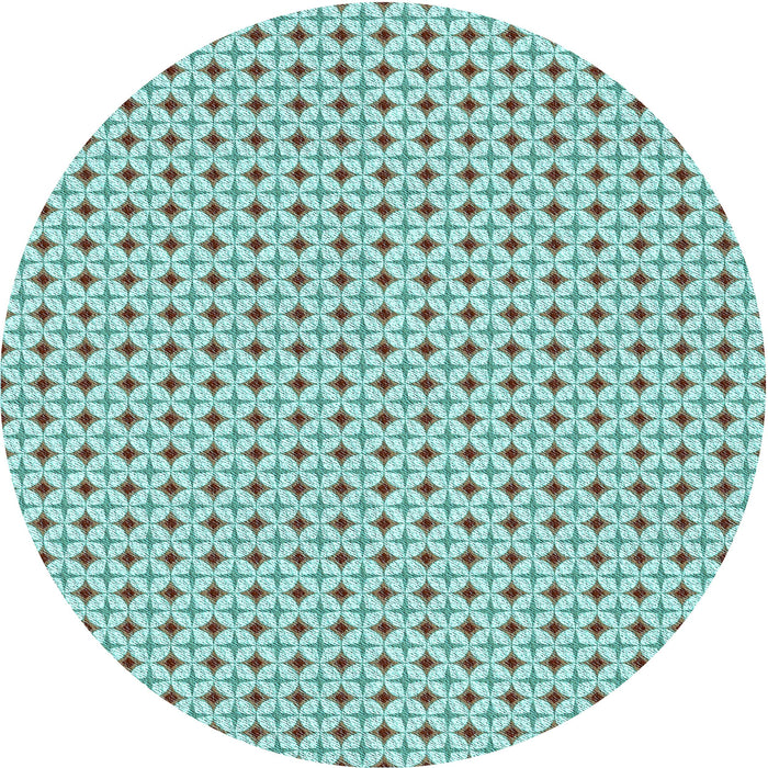 Square Patterned Dull-Sea Green Rug, pat3673lblu