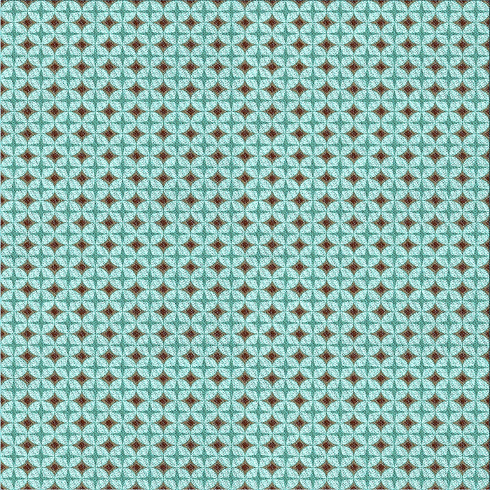 Round Patterned Dull-Sea Green Rug, pat3673lblu