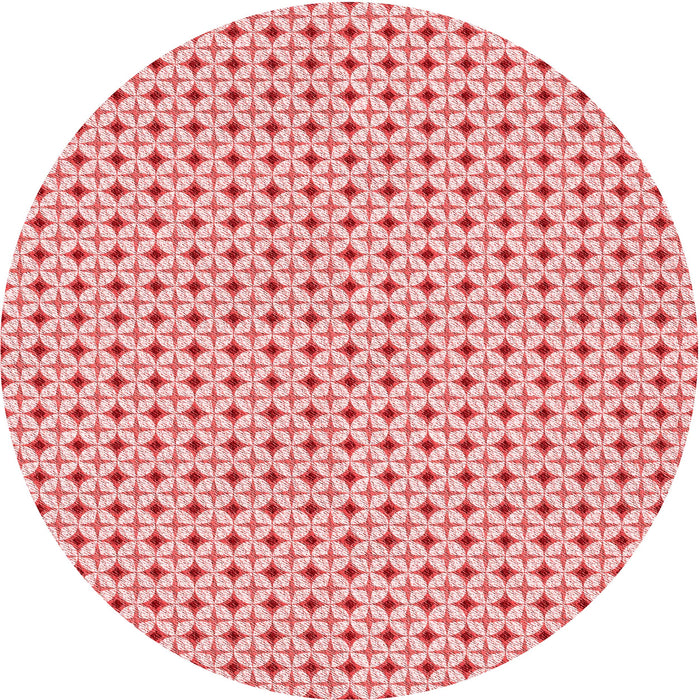 Square Patterned Deep Rose Pink Rug, pat3673rd