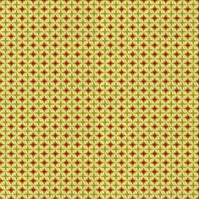 Round Patterned Bold Yellow Rug, pat3673yw