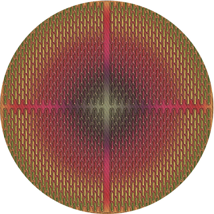 Square Machine Washable Transitional Dark Golden Brown Rug in a Living Room, wshpat3674brn