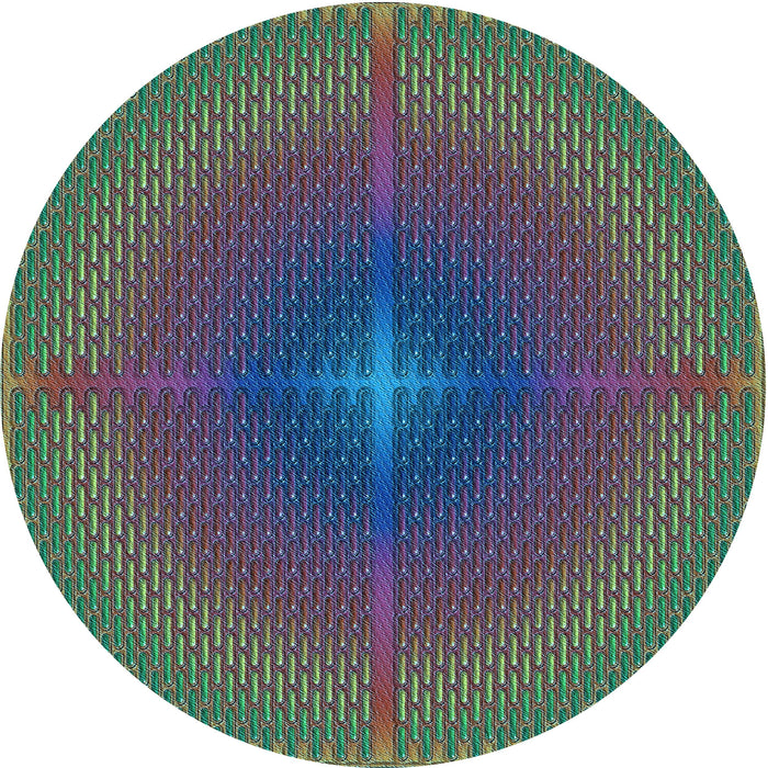 Square Patterned Plum Purple Rug, pat3674lblu