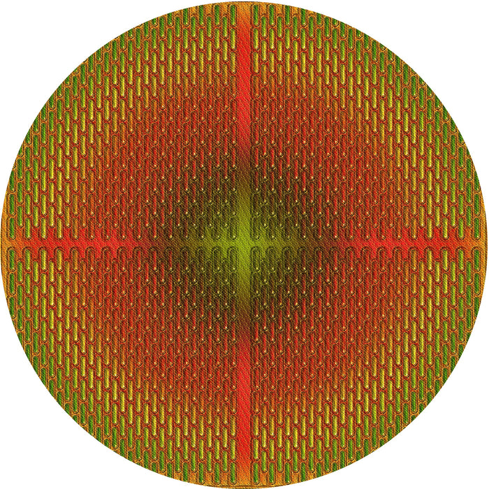 Square Patterned Tomato Red Rug, pat3674yw