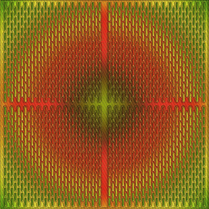 Round Patterned Tomato Red Rug, pat3674yw