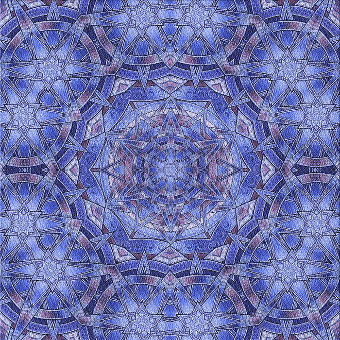 Round Patterned Sky Blue Rug, pat3675blu