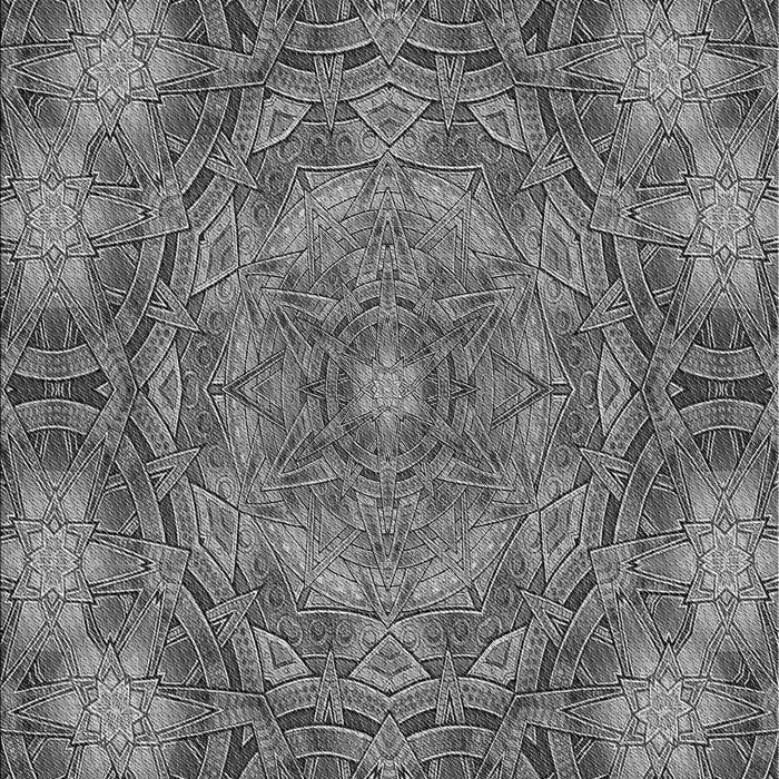 Patterned Black Rug, pat3675gry