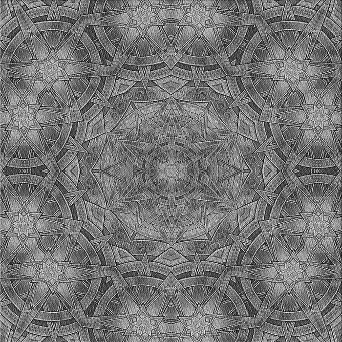 Round Machine Washable Transitional Black Rug, wshpat3675gry