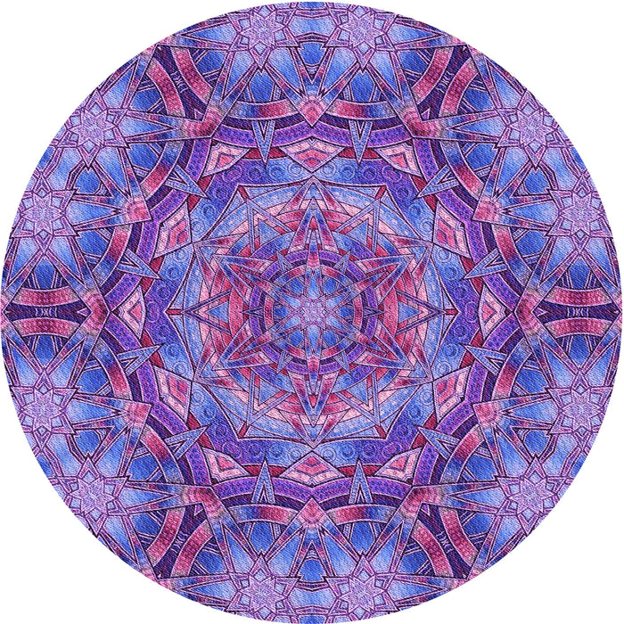 Square Machine Washable Transitional Bright Purple Rug in a Living Room, wshpat3675pur