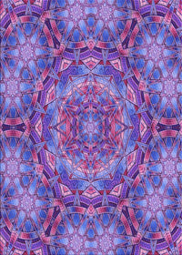 Machine Washable Transitional Bright Purple Rug, wshpat3675pur