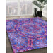 Machine Washable Transitional Bright Purple Rug in a Family Room, wshpat3675pur