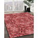 Machine Washable Transitional Red Rug in a Family Room, wshpat3675rd