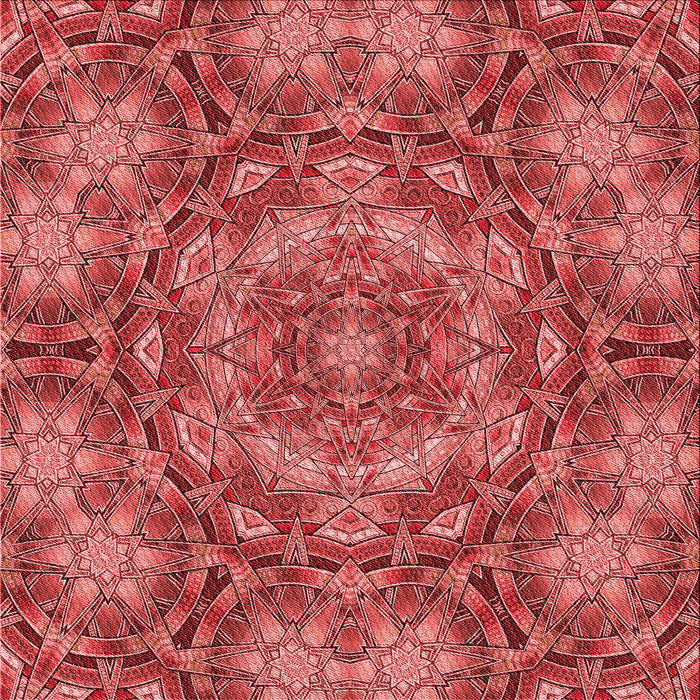 Round Patterned Red Rug, pat3675rd