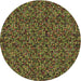 Square Machine Washable Transitional Dark Yellow Green Rug in a Living Room, wshpat3676brn