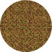 Square Patterned Dark Golden Brown Rug, pat3676org