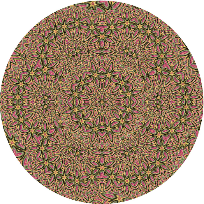 Square Patterned Brown Red Rug, pat3677brn