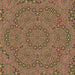 Round Patterned Brown Red Rug, pat3677brn