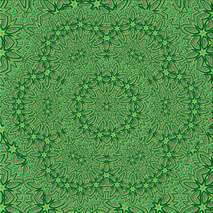 Round Patterned Neon Green Rug, pat3677grn