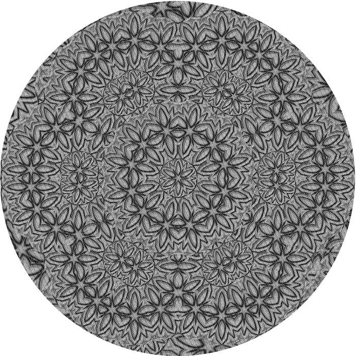 Square Patterned Dark Gray Rug, pat3677gry