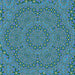 Round Machine Washable Transitional Blue Rug, wshpat3677lblu