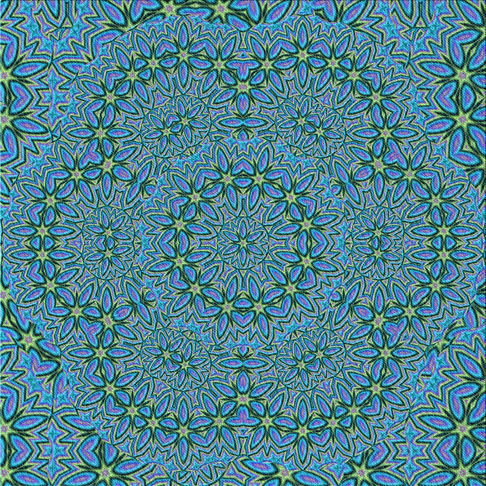 Round Patterned Blue Rug, pat3677lblu