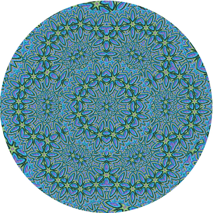Square Patterned Blue Rug, pat3677lblu