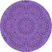 Square Patterned Bright Purple Rug, pat3677pur