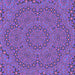 Round Patterned Bright Purple Rug, pat3677pur