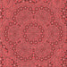 Round Patterned Red Rug, pat3677rd