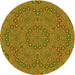 Square Patterned Pistachio Green Rug, pat3677yw