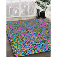 Patterned Purple Novelty Rug, pat3677