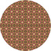 Square Machine Washable Transitional Caramel Brown Rug in a Living Room, wshpat3678brn