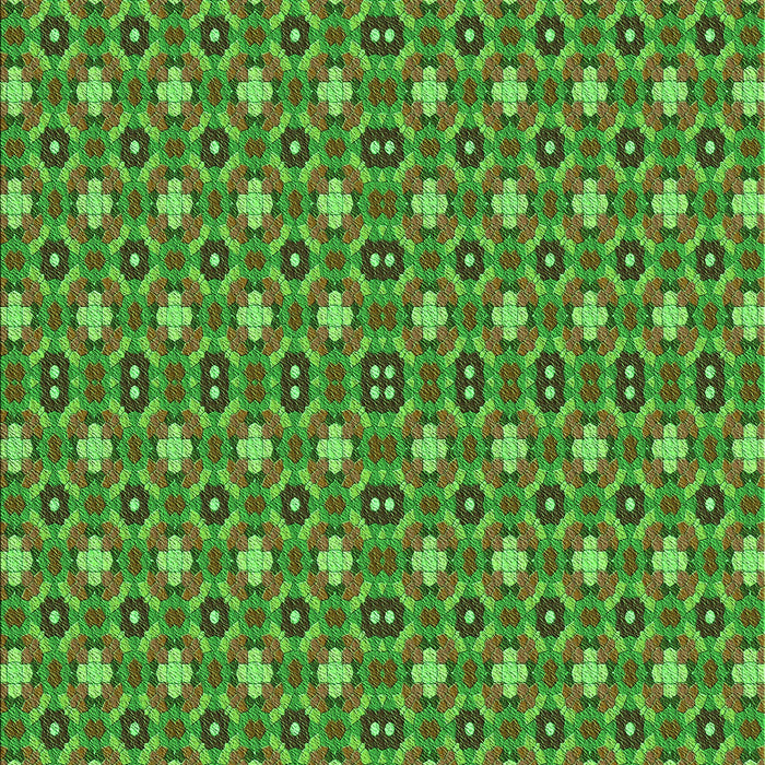 Machine Washable Transitional Seaweed Green Rug, wshpat3678grn