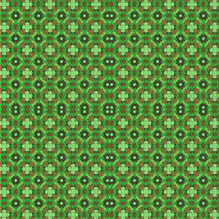 Round Machine Washable Transitional Seaweed Green Rug, wshpat3678grn
