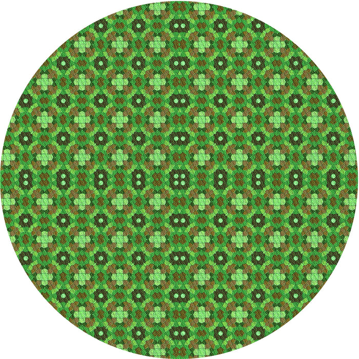 Square Machine Washable Transitional Seaweed Green Rug in a Living Room, wshpat3678grn
