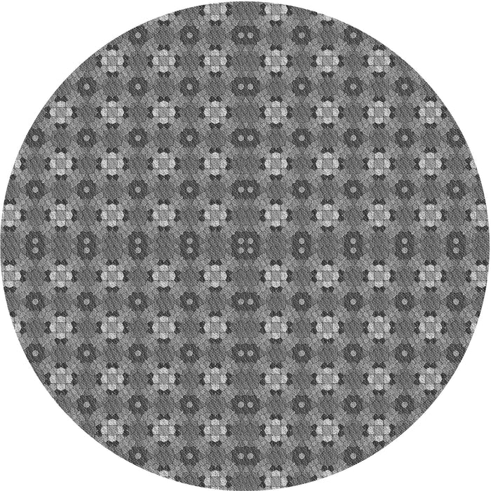 Square Machine Washable Transitional Grey Gray Rug in a Living Room, wshpat3678gry