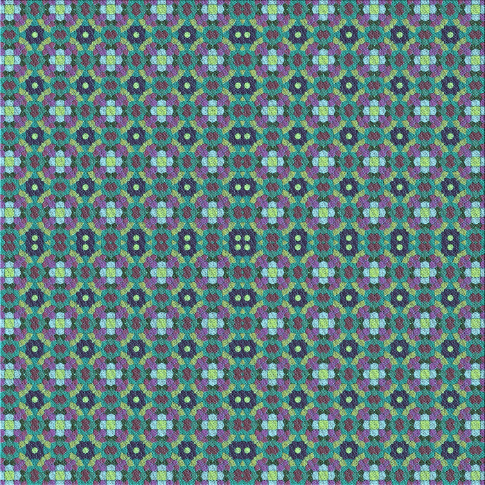 Round Machine Washable Transitional Mint Green Rug, wshpat3678lblu