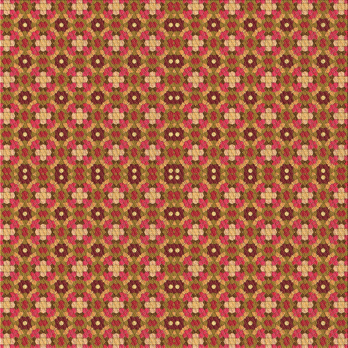 Round Machine Washable Transitional Orange Rug, wshpat3678org