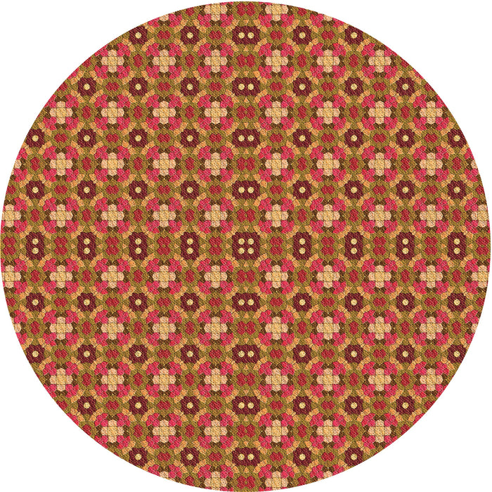 Square Machine Washable Transitional Orange Rug in a Living Room, wshpat3678org