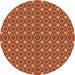 Square Machine Washable Transitional Orange Rug in a Living Room, wshpat3678org